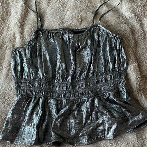 Old Navy Metallic Silver Camisole